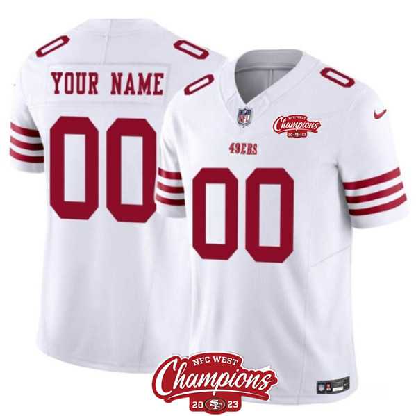 Men & Women & Youth San Francisco 49ers Active Player Custom White 2023 F.U.S.E. NFC West Champions Patch Football Stitched Jersey